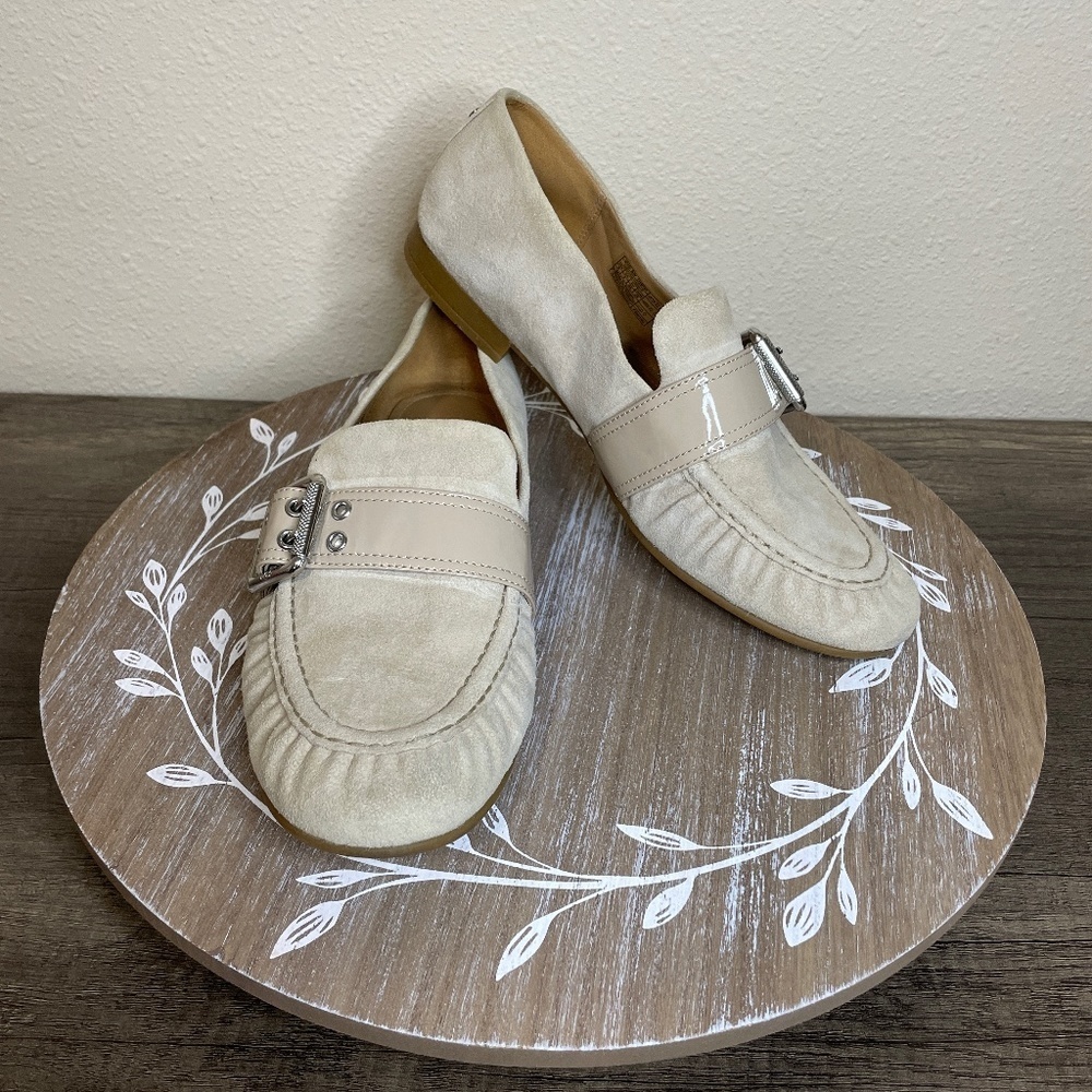 UGG Beige Suede Flats with Buckle
